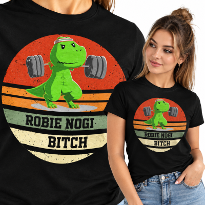 DAMSKA KOSZULKA  NA SIŁOWNIĘ  ROBIE NOGI